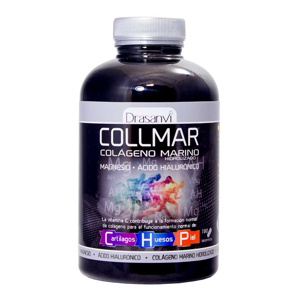 COLLMAR NEGRO VAINILLA Colageno Marino Magnesio + Acido Hialuronico 180 COMP