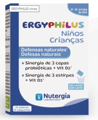 digestivos ERGYPHILUS NIÑOS 14 sobres