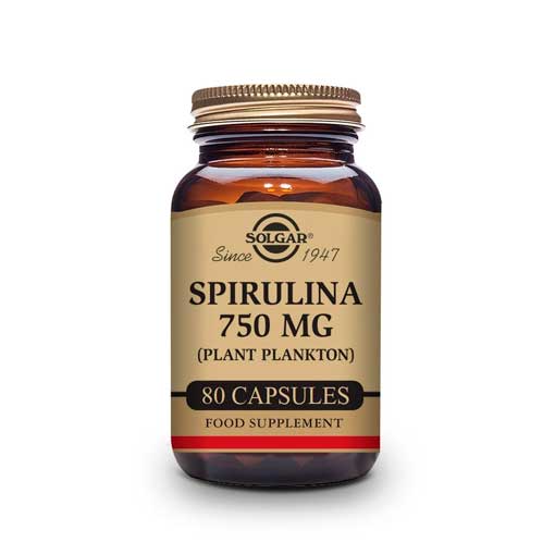 minerales ESPIRULINA VEGETARIANA 750MG 80 CAP