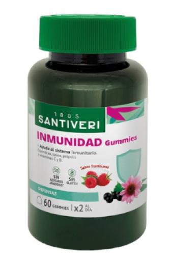 sistema inmunológico GUMMIES MASTICABLES INMUNIDAD SABOR FRAMBUESA 60UDS