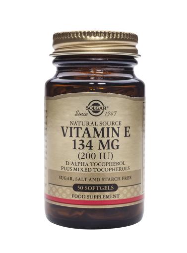 VITAMINA E 200 UI(134mg.) 50 Cápsulas Blandas.