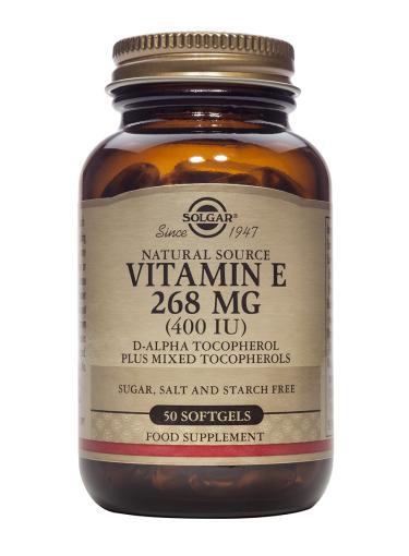 VITAMINA E 400 UI(268mg.). 50 Cápsulas Blandas.