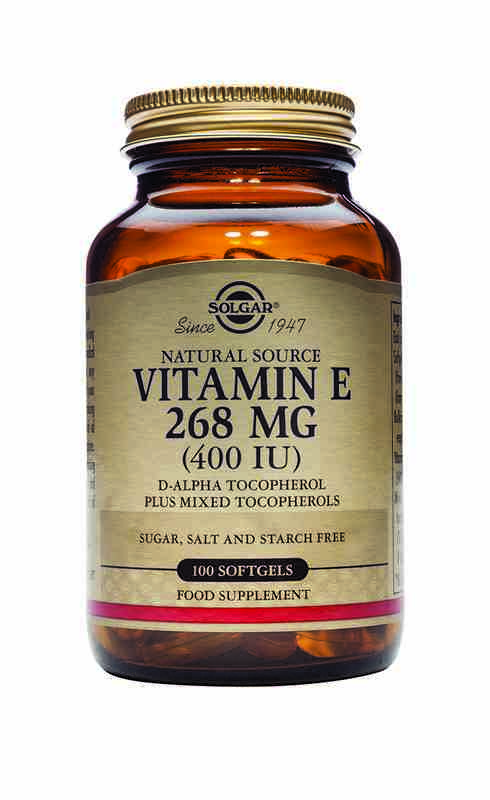 VITAMINA E 400 UI(268mg.).100 Cápsulas Blandas.