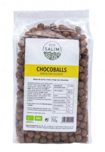 copos, mueslis y salvados CHOCOBALLS BIO 250 GRS