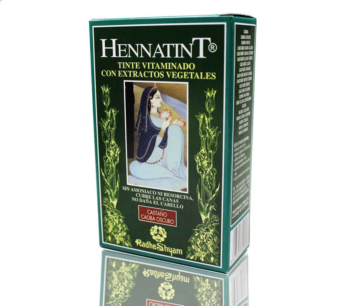 línea capilar HENNATINT CASTAÑO CAOBA OSCURO 60+60ML