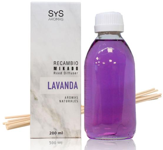 aromaterapia RECAMBIO MIKADO LAVANDA 200 ML + PALOS