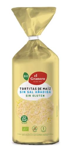 aperitivos y frutos secos TORTITAS DE MAIZ SIN SAL AÑADIDA SIN GLUTEN BIO 130G