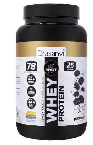 deporte WHEY PROTEIN CONCENTRADA COOKIES AND CREAM 750G SPORT LIVE DRASANVI