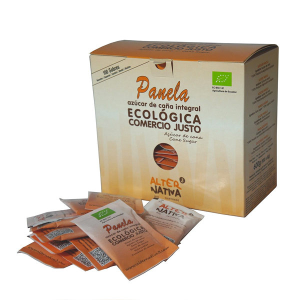 azucar y endulzantes AZUCAR DE CAÑA PANELA ECUADOR BIO 200GR (50 SOBRES X 4GR)