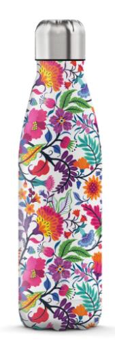jarras vasos y teteras BOTELLA TERMICA DE ACERO JARDIN FLORAL 500ML