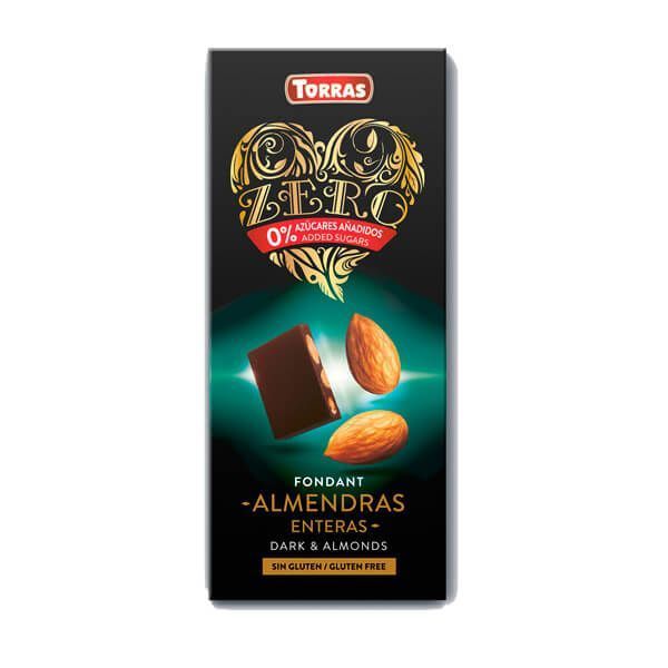 repostería y chocolates CHOCOLATE NEGRO CON ALMENDRA S/ AZUC ZERO 150 g