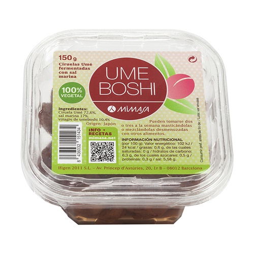 comida macrobiótica CIRUELAS UMEBOSHI 150GR