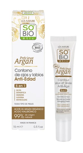 línea facial CONTORNO DE OJOS Y LABIOS ANTIEDAD ARGAN BIO 15ML