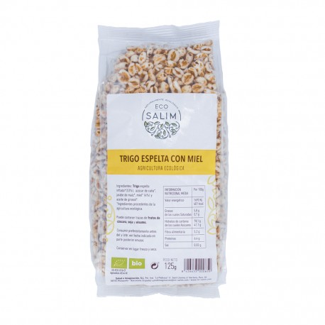 copos, mueslis y salvados ESPELTA HINCHADA CON MIEL125 GR.
