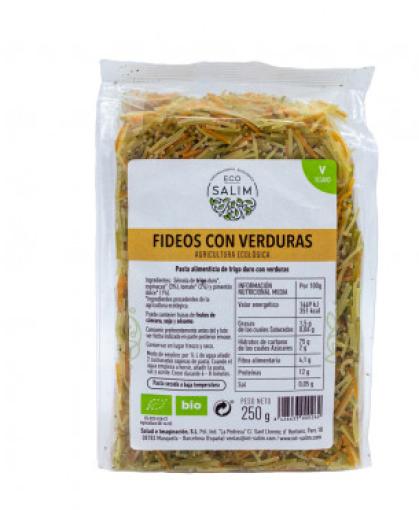 arroz y pasta FIDEOS CON VERDURAS ECO 250 GR