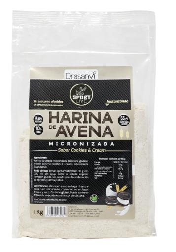 harinas y sémolas HARINA DE AVENA SABOR COOKIES & CREAM 1KG SPORT LIVE