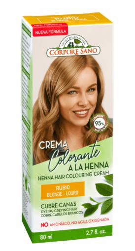 línea capilar HENNA CUBRE CANAS RUBIO 80ML