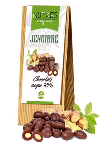 navidad JENGIBRE BAÑADO CHOCO NEGRO 70% ECO