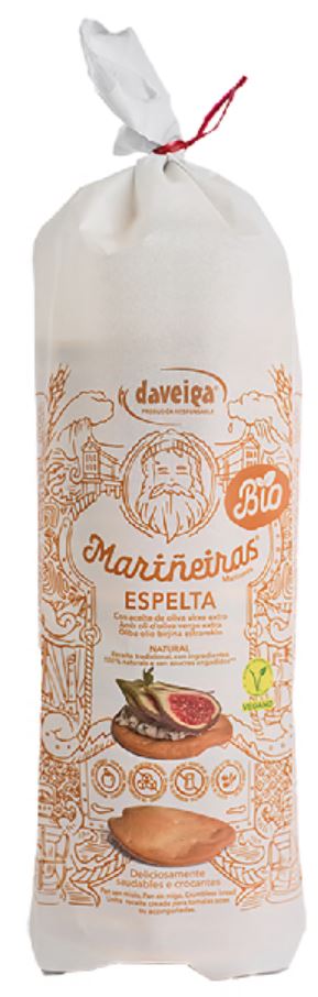 aperitivos y frutos secos MARIÑEIRAS ESPELTA BIO 180 GR