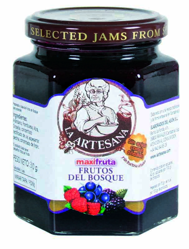 mermeladas MAXI FRUTA FRUTAS DEL BOSQUE S/FRUCTOSA