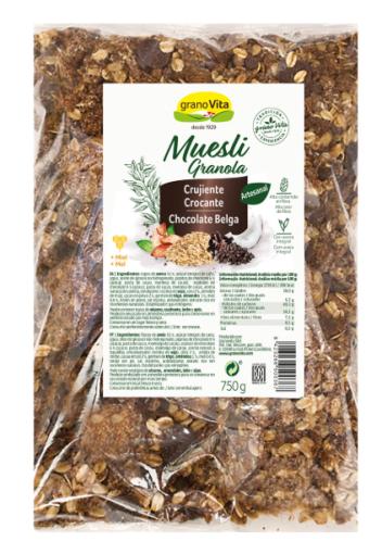 copos, mueslis y salvados MUESLI CRUJIENTE CON CHOCOLATE, 750 g