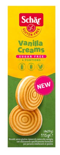 celiacos VAINILLA CREAMS SIN AZUCAR 4 UDS